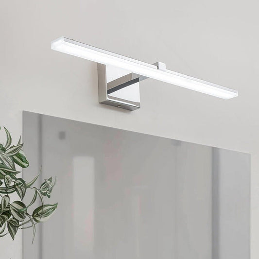 Applique murale linéaire à LED chromée minimaliste à intensité variable