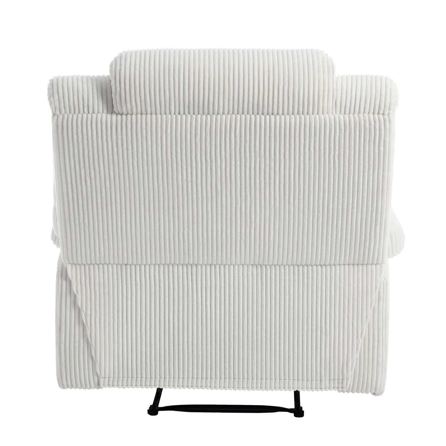 Fauteuil inclinable manuel moderne en velours côtelé, fauteuil inclinable réglable avec accoudoirs larges