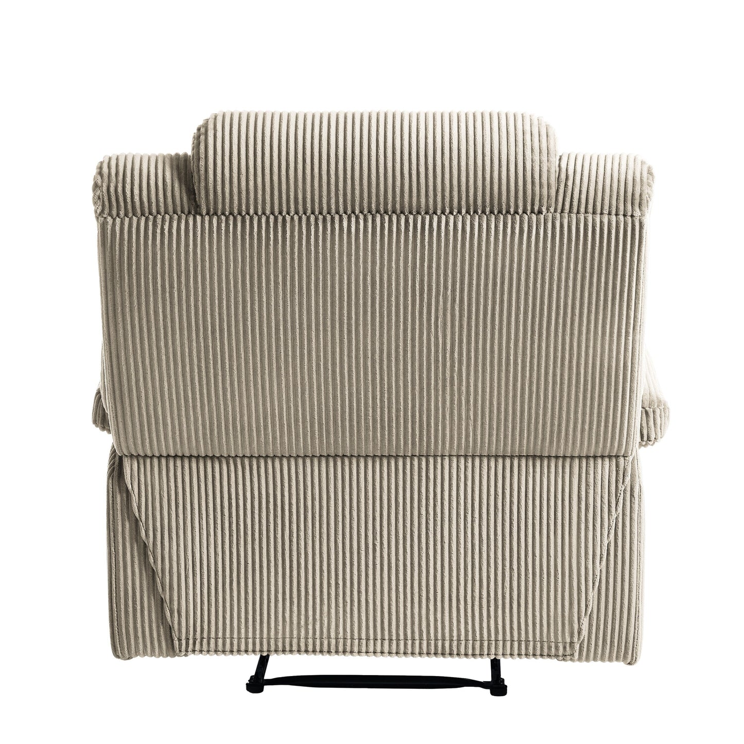 Fauteuil inclinable manuel moderne en velours côtelé, fauteuil inclinable réglable avec accoudoirs larges