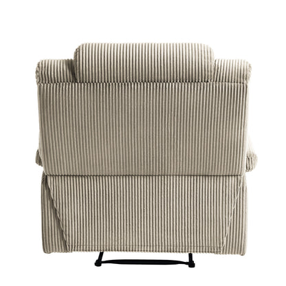 Fauteuil inclinable manuel moderne en velours côtelé, fauteuil inclinable réglable avec accoudoirs larges