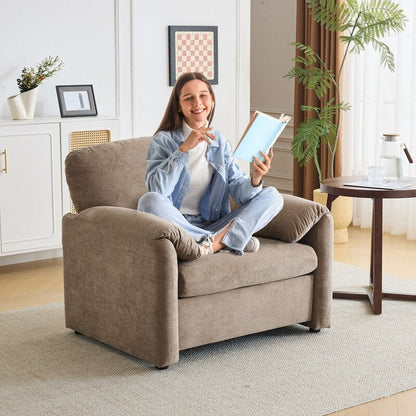 Fauteuil d'appoint moderne à oreilles d'éléphant, siège confortable pour salon et chambre