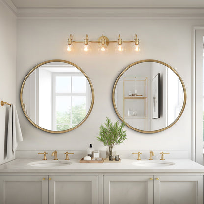 Applique murale moderne en verre à 3 lumières pour salle de bain