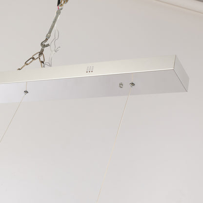 Lustre LED de luxe en acier inoxydable imbriqué de style nordique pour salle à manger