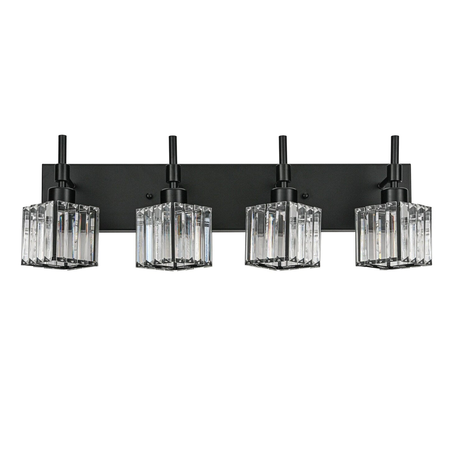Luminaires de salle de bain en cristal à intensité variable Ora Modern sur miroir Glam Vanity Lights