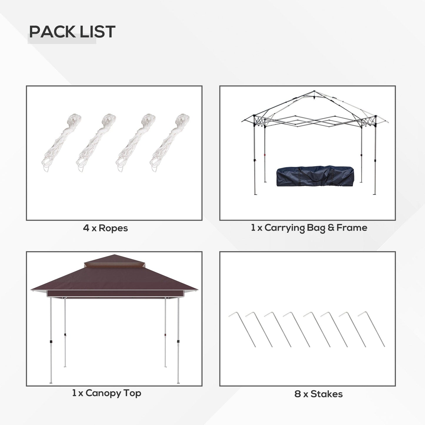 Outsunny 12' x 12' Pop Up Canopy Sun Shade Tente instantanée pliable avec filet latéral en maille, hauteur réglable sur 3 niveaux