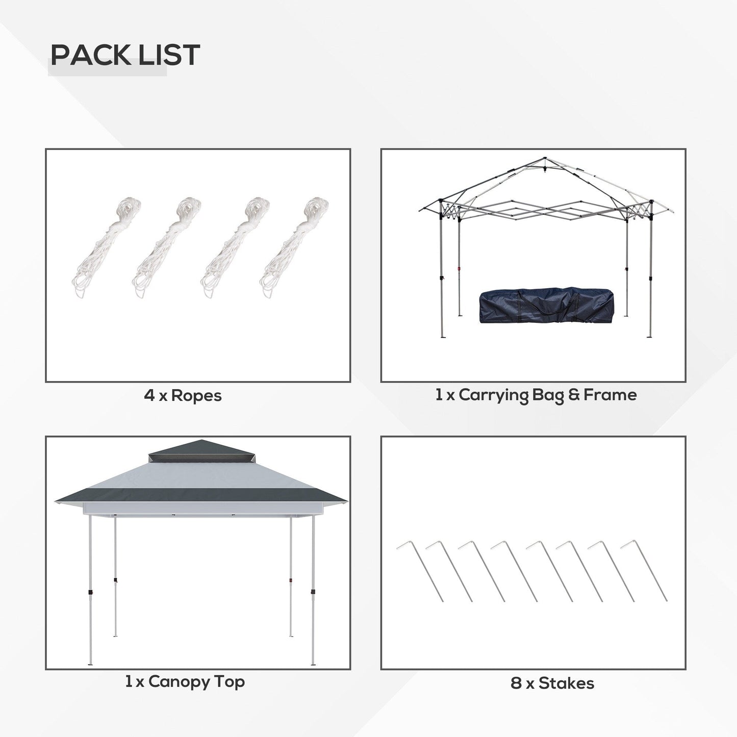 Outsunny 12' x 12' Pop Up Canopy Sun Shade Tente instantanée pliable avec filet latéral en maille, hauteur réglable sur 3 niveaux