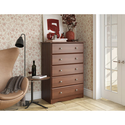 Commode 5 tiroirs 100 % bois massif avec boutons en métal ou en bois de Palace Imports