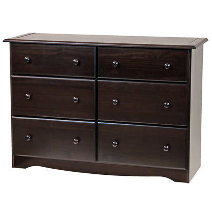 Commode à 6 tiroirs 100 % bois massif de Palace Imports
