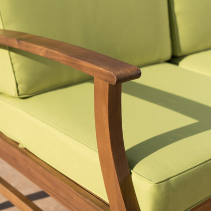 Ensemble de conversation d'extérieur 7 pièces en bois d'acacia Perla par Christopher Knight Home