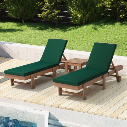 Coussins de chaise longue d'extérieur Polytrends résistants à la décoloration et toutes saisons (lot de 2)