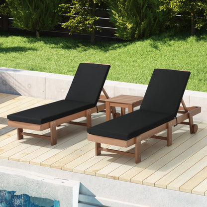 Coussins de chaise longue d'extérieur Polytrends résistants à la décoloration et toutes saisons (lot de 2)