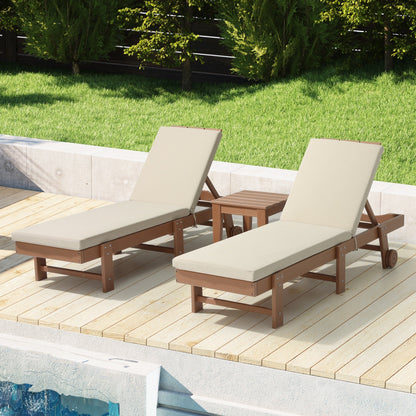 Coussins de chaise longue d'extérieur Polytrends résistants à la décoloration et toutes saisons (lot de 2)