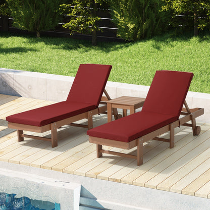 Coussins de chaise longue d'extérieur Polytrends résistants à la décoloration et toutes saisons (lot de 2)