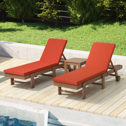 Coussins de chaise longue d'extérieur Polytrends résistants à la décoloration et toutes saisons (lot de 2)
