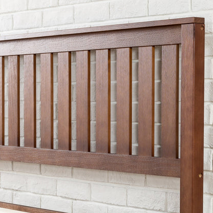 Lit plateforme en bois massif expresso antique Priage par Zinus