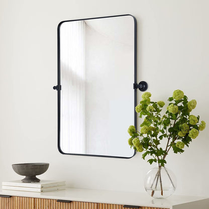 Miroir mural rectangulaire pivotant et inclinable en métal TEHOME Jonathan