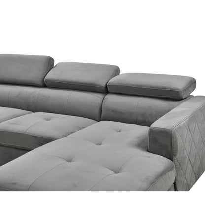Canapé sectionnel surdimensionné Roomfitters 122 avec rangement pour méridienne, canapé contemporain en U 7 places