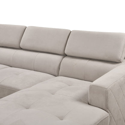 Canapé sectionnel surdimensionné Roomfitters 122 avec rangement pour méridienne, canapé contemporain en U 7 places