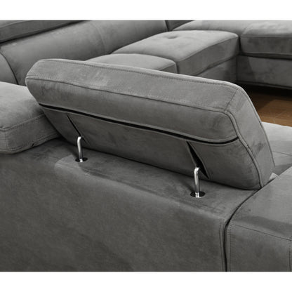 Canapé sectionnel surdimensionné Roomfitters 122 avec rangement pour méridienne, canapé contemporain en U 7 places