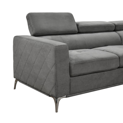 Canapé sectionnel surdimensionné Roomfitters 122 avec rangement pour méridienne, canapé contemporain en U 7 places