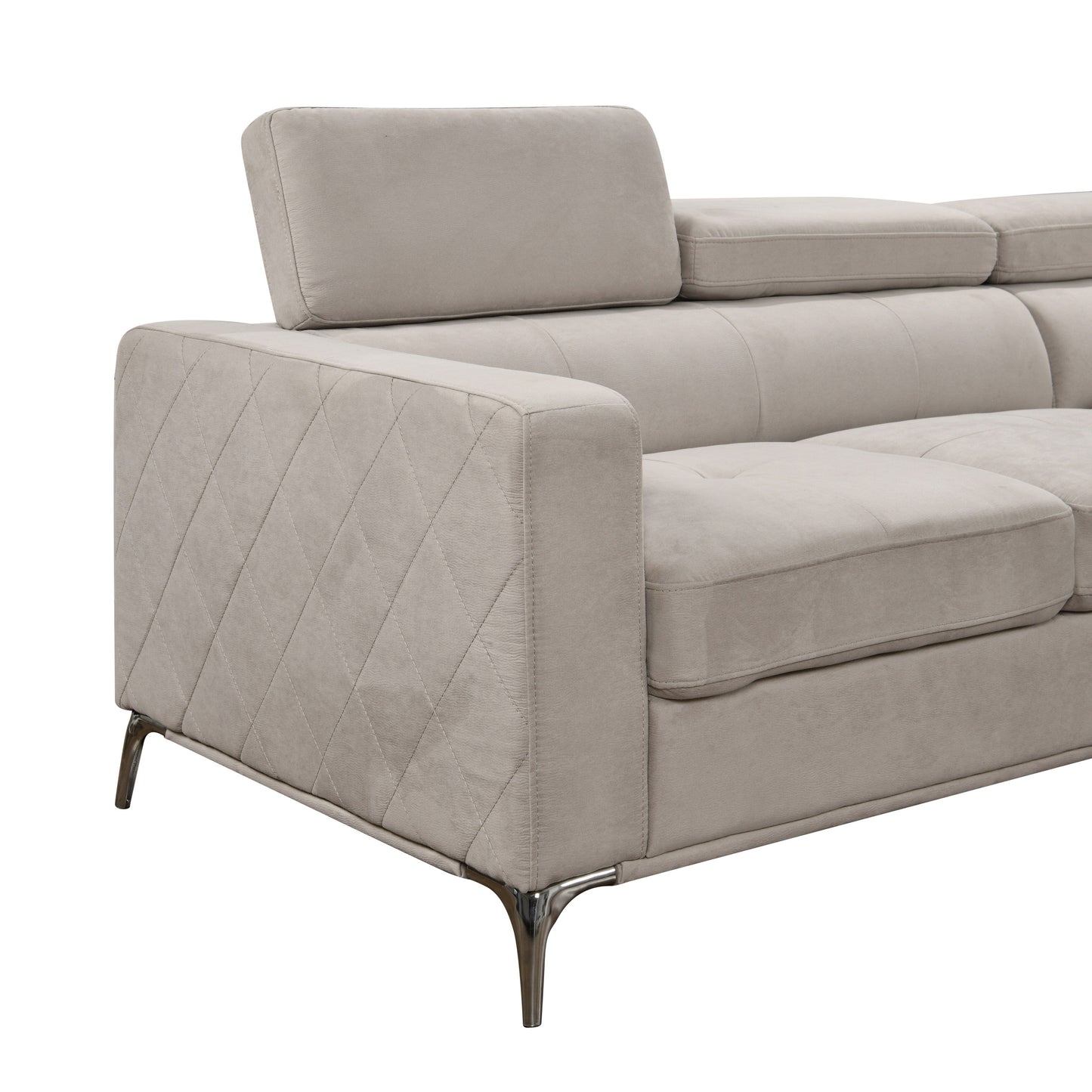 Canapé sectionnel surdimensionné Roomfitters 122 avec rangement pour méridienne, canapé contemporain en U 7 places