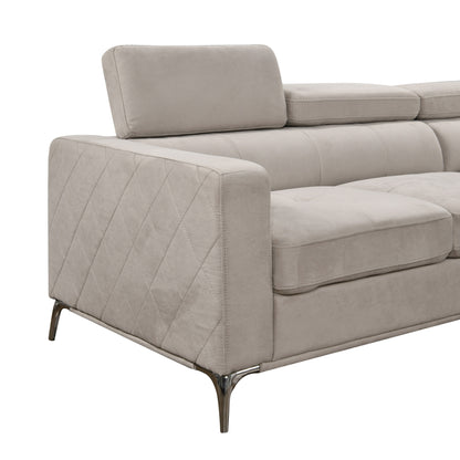 Canapé sectionnel surdimensionné Roomfitters 122 avec rangement pour méridienne, canapé contemporain en U 7 places