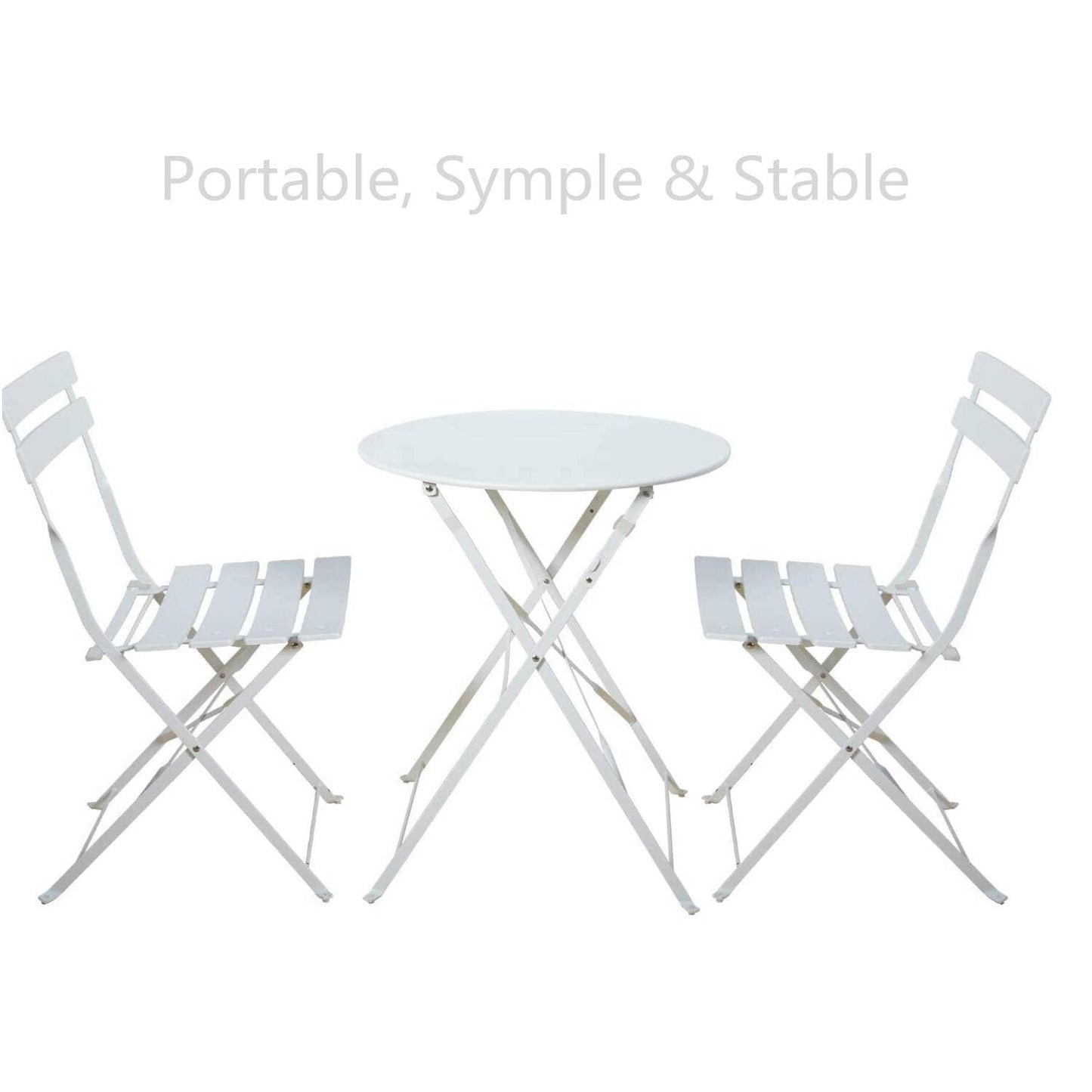 Ensemble bistro rond pour 2 personnes - 23,6 pouces de long