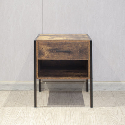 Table de chevet de style industriel (ensemble de 2)