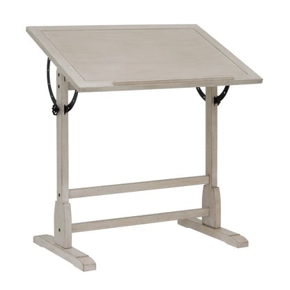 Table à dessin vintage en bois de 36 pouces avec plateau réglable en angle pour le dessin