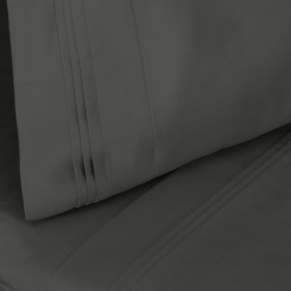Parure de draps en coton égyptien de qualité supérieure 1000 fils au pouce carré, à poches profondes et à motif uni