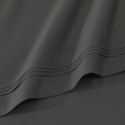 Parure de draps en coton égyptien de qualité supérieure 1000 fils au pouce carré, à poches profondes et à motif uni