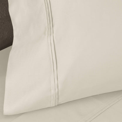 Parure de draps unie écologique en coton égyptien de qualité supérieure 1 200 fils