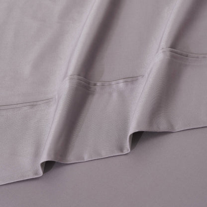 Parure de draps unie écologique en coton égyptien de qualité supérieure 1 200 fils