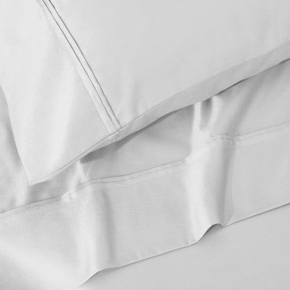 Parure de draps unie écologique en coton égyptien de qualité supérieure 1 200 fils