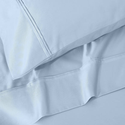 Parure de draps unie écologique en coton égyptien de qualité supérieure 1 200 fils