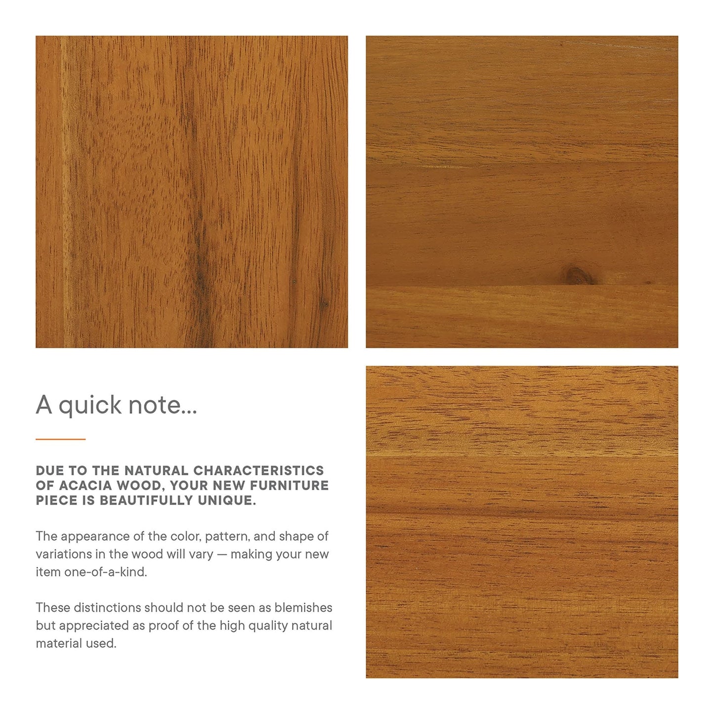 Ensemble de meubles de patio extérieur en bois d'acacia Tahoe 5 pièces
