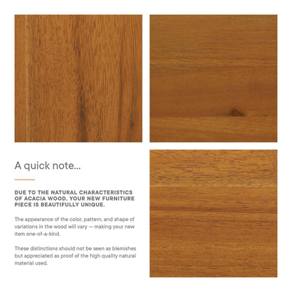 Ensemble de meubles de patio extérieur en bois d'acacia Tahoe 5 pièces