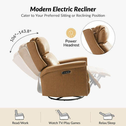 Ensemble de 2 fauteuils inclinables électriques pivotants et à bascule traditionnels Tobias par HULALA HOME