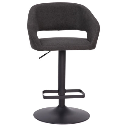 Tabouret de bar moderne rembourré à hauteur réglable avec dossier arrondi