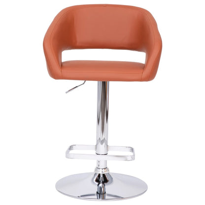 Tabouret de bar moderne rembourré à hauteur réglable avec dossier arrondi