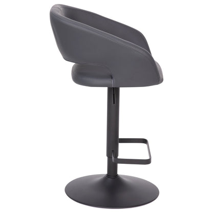 Tabouret de bar moderne rembourré à hauteur réglable avec dossier arrondi