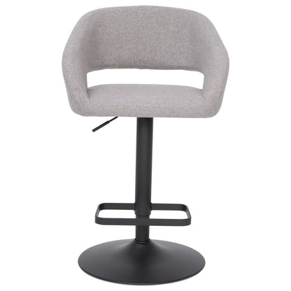 Tabouret de bar moderne rembourré à hauteur réglable avec dossier arrondi