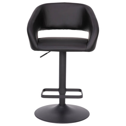 Tabouret de bar moderne rembourré à hauteur réglable avec dossier arrondi