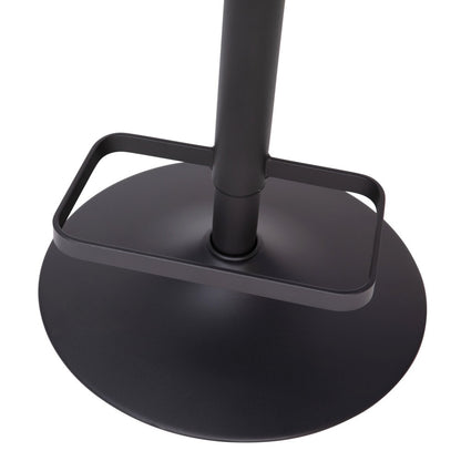 Tabouret de bar moderne rembourré à hauteur réglable avec dossier arrondi