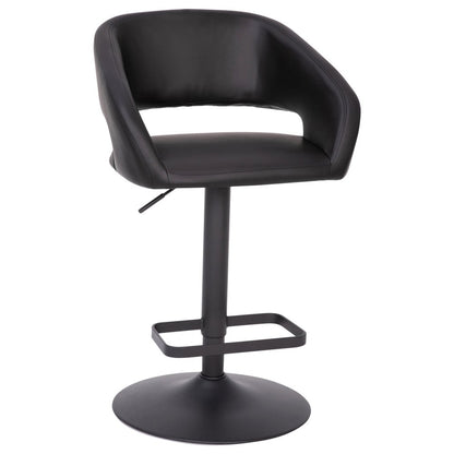 Tabouret de bar moderne rembourré à hauteur réglable avec dossier arrondi