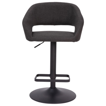 Tabouret de bar moderne rembourré à hauteur réglable avec dossier arrondi