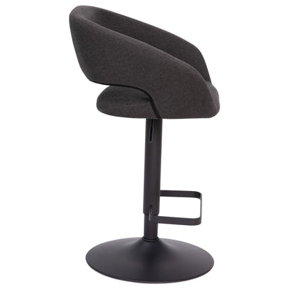 Tabouret de bar moderne rembourré à hauteur réglable avec dossier arrondi