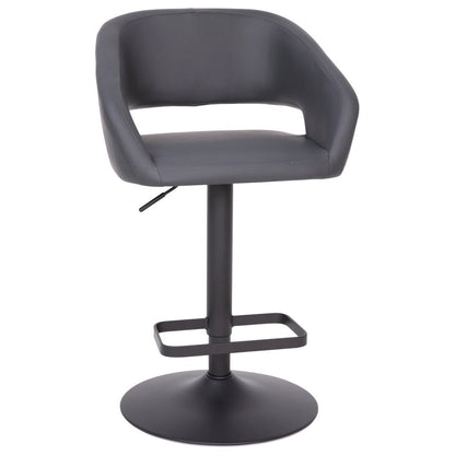 Tabouret de bar moderne rembourré à hauteur réglable avec dossier arrondi