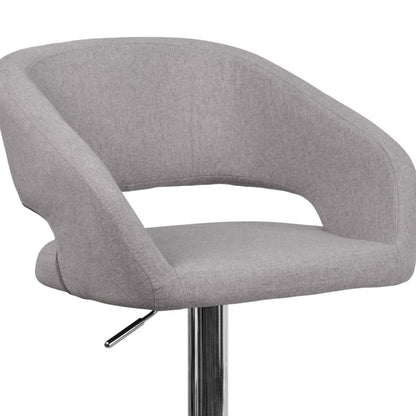 Tabouret de bar moderne rembourré à hauteur réglable avec dossier arrondi