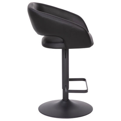 Tabouret de bar moderne rembourré à hauteur réglable avec dossier arrondi